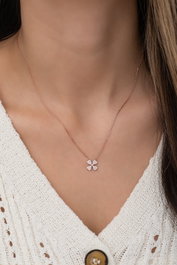 Heliophilia Silver Collar de Plata de Ley 925 Oro Rosa y Blanco